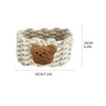 thumbnail image 2 of 100Fens Cotton Bear Woven Basket Desktop Storage Basket Cute Cosmetics Sundry Storage Basket Organizer Box, 2 of 2