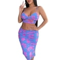 thumbnail image 4 of Sunloudy Conjunto de falda para mujer Estampado floral Sin mangas Sling Cuello en V Tops + Falda de cintura alta Ropa de calle Conjunto de dos piezas Sunloudy  moda, 4 of 9