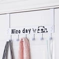thumbnail image 2 of Over The Door Hook Hanger - 6 Hooks Over Door Coat Rack Removable Black Frosted Hook with Cute Panda Pattern for Hanging Clothes Hat Towel, 2 of 2