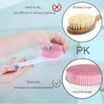 thumbnail image 4 of Silicone Body Scrubber Exfoliator,14.6x3.2In Durable Bath Scrubber with Long Handle,Back Exfoliator Brush for Bathroom,School(Pink), 4 of 6