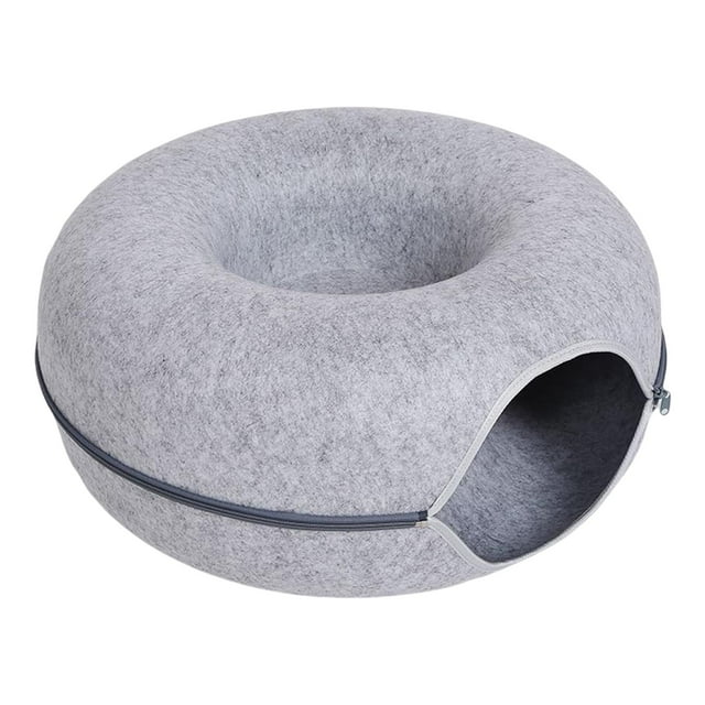 Cueva de gato de fieltro Yuyangstore premium transpirable resistente a los arañazos gris claro