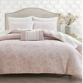 thumbnail image 2 of Studio 16, Toronto - Colette Cotton Matelassé Duvet Cover Set (Full/Queen) with 1/2" Flange Detailing-Elegant Floral Design - Rose, 2 of 9