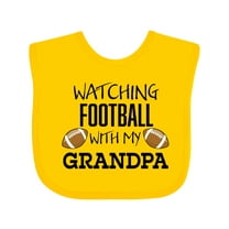 Inktastic Watching Football with My Grandpa Boys or Girls Baby Bib