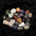 thumbnail image 3 of Crocon Mix Chakra Rune Stones Set Engraved with Elder futhark Crystal Runes Set, Reiki Healing runas for Meditation Chakra Balancing, Rune Stone for Beginners with Crystal Guide & Pouch |15-20 mm, 3 of 8