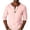 (Casual 112)Pink, variant on DayScoop Casual T-shirt for Men Long Sleeve T Shirt Summer Fashion Solid Patchwork Pullover Button Tops Tees