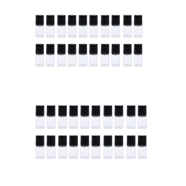 40x Rollo de Vacío Botellas para Perfume de Aceite Esencial 2 Ml / 1 Ml SM SunniMix Botellas vacías en rollo