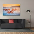 thumbnail image 3 of Epic Graffiti 'Wading Flamingos' by Jonathan Ross, Canvas Wall Art, 60"x40", 3 of 8