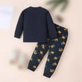 thumbnail image 5 of Utlike Boys Outfits Fashion Autumn Excavator Printed Long Sleeve Drawstring Set Size 4 Years-5 Years Navy, 5 of 9