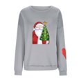 thumbnail image 4 of Sudaderas Navideñas Con Cuello Redondo Para Mujer Camisetas de Manga Larga Recreativas Con Estampado Navideño Odeerbi ODB202058, 4 of 5