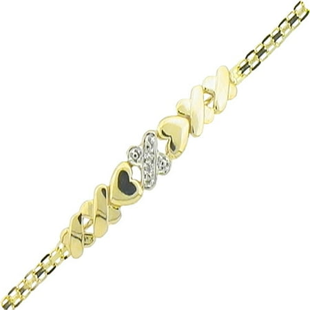 Diamond Accent 10kt Yellow Gold Heart An