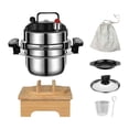 thumbnail image 1 of Olla a presión de 2L, sartén de cocina de acampada, olla interior de cerámica antiadherente para el hogar, utensilios de cocina familiares de acero Estilo G mayimx Olla a presión, 1 of 9
