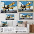 thumbnail image 4 of Designart "Over The Lake Yellow Airoplane" Transportation Floater Framed Canvas Wall Art, 4 of 7