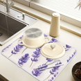 thumbnail image 2 of Yayeee Dish Drying Mat for Kitchen Counter 16" x 18" Microfiber Super Absorbent Coffee Decorative Pad, Lavender Pattern, 2 of 9