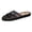 Black, variant on Women'''s Fashion Mesh Top Embroidered Indoor Outdoor Slippers For Everyday Casual Comfort And Bedside