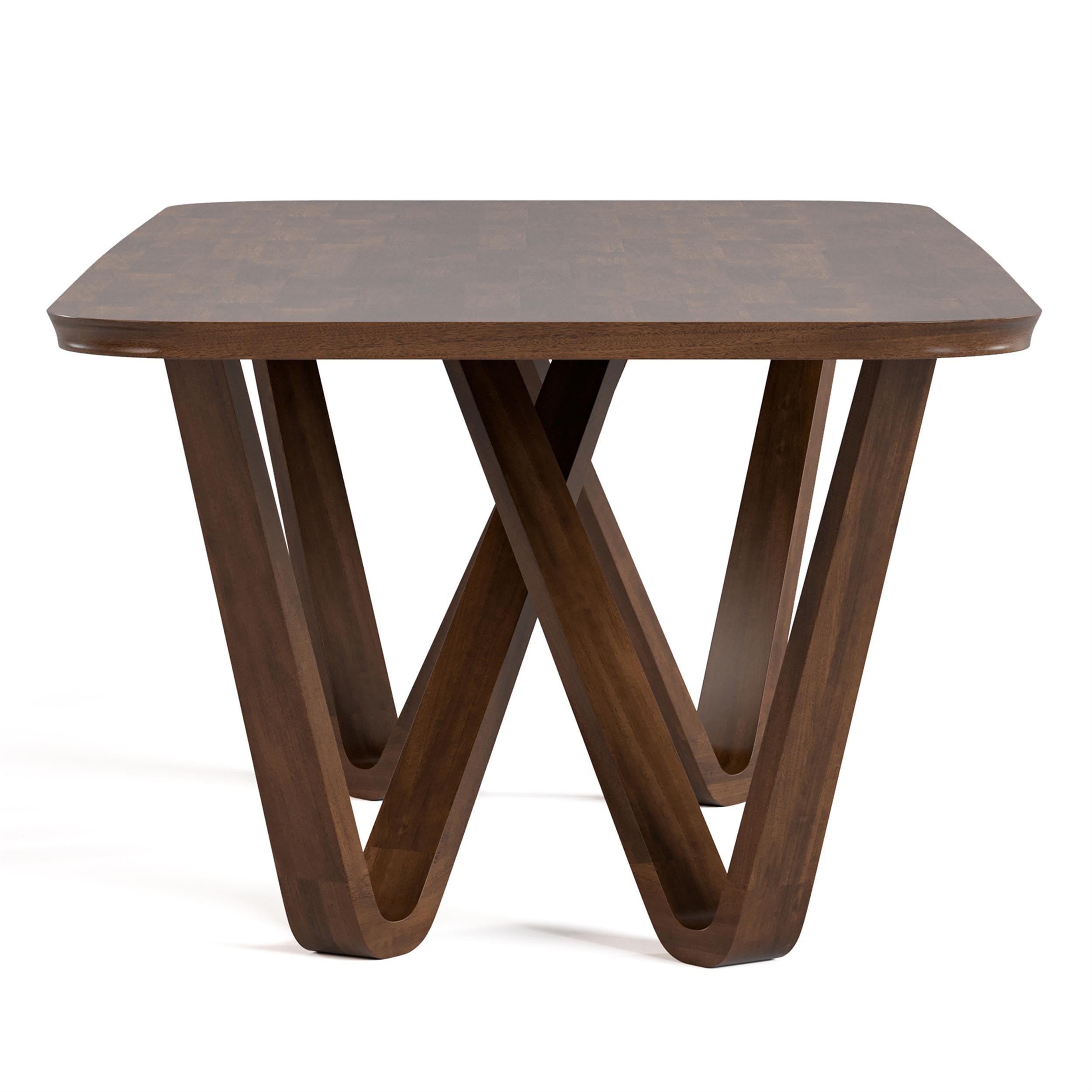 Furniture of America Ralmon Solid Wood Dining Table in Rich Walnut
