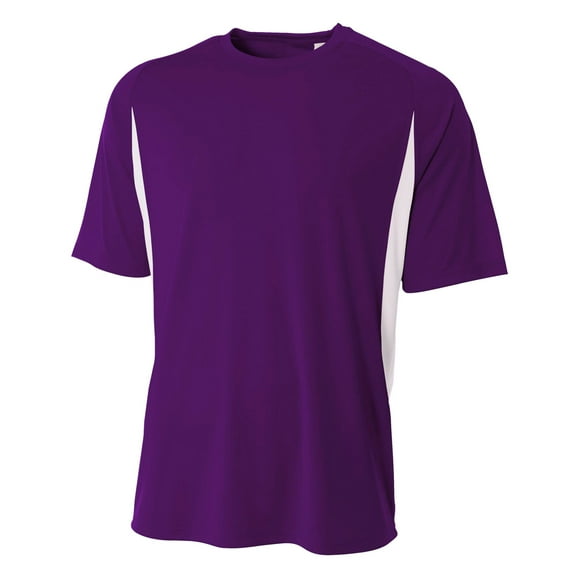 A4 Cooling Performance Color Block Tee For Teen Male in Purple White 2011 NB3181