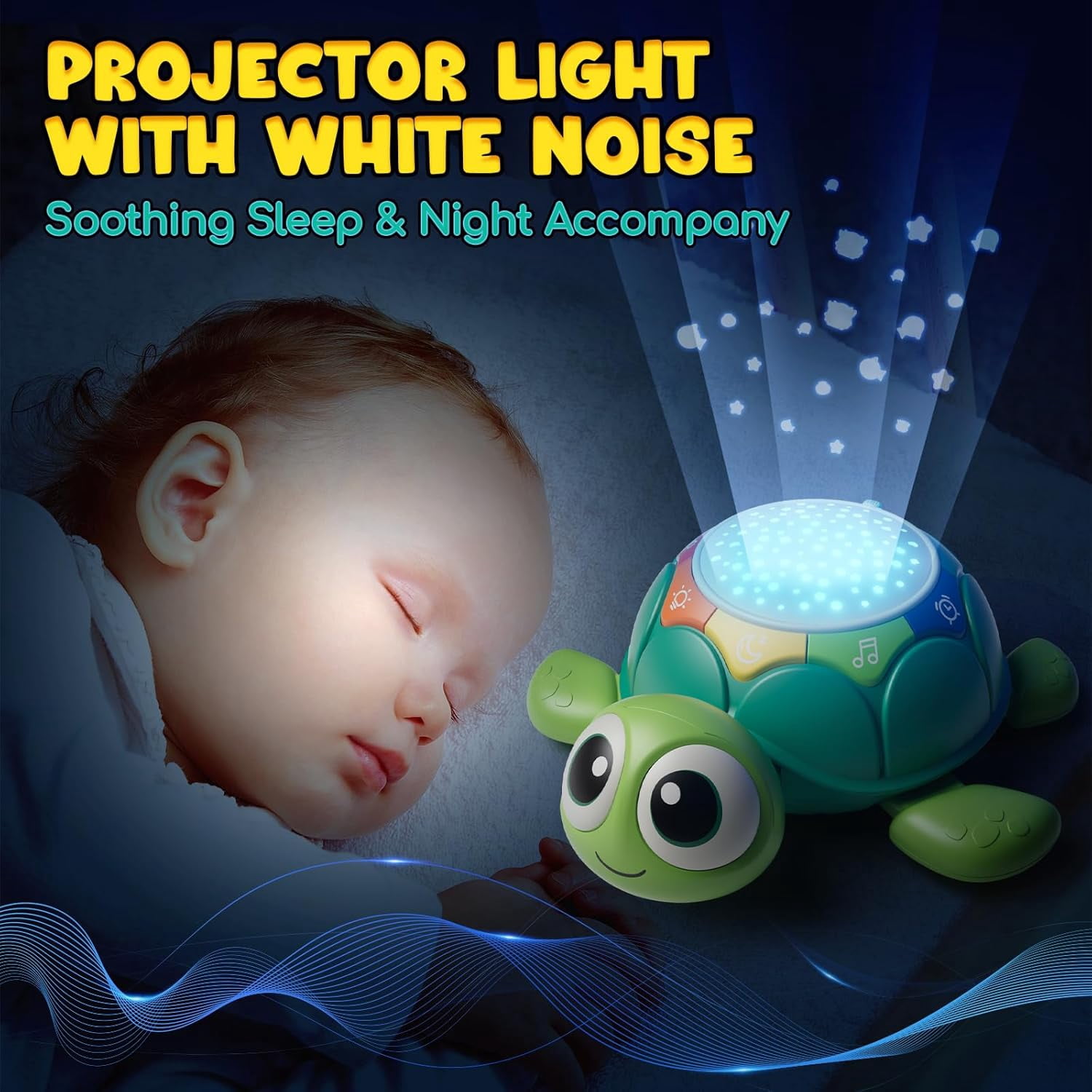 Baby Crawling Turtle Toy with Lights & Music, Sensory Learning Walking Animal Toy,0-6 Months Infant Toys, Gifts for Newborn First Birthday