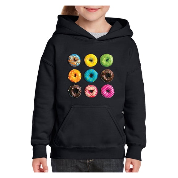 Big Boys Hoodies and Sweatshirts - Love Food Donuts Doughnuts