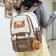 thumbnail image 3 of Mochila de la escuela mochila kawaii linda mochila de capybara para niños marrón claro marrón, 3 of 7