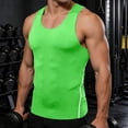 thumbnail image 5 of GuangCheng Men's Stringer Tank Tops Slim Fit Sleeveless Vest Gym Workout Bodybuilding Fitness Muscle T Shirts,Green,Size M, 5 of 9