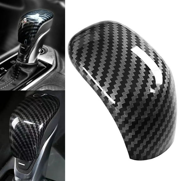 Mduoduo Experience luxury and style with this ABS Carbon Fiber Look Gear Shift Knob Cover Trim for your For Nissan For Sentra Car Accessories