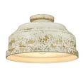 thumbnail image 2 of Golden Lighting Keating 3-Light Metal Flush Mount in Antique Ivory, 2 of 5
