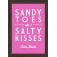 thumbnail image 1 of Outer Banks, North Carolina - Sandy Toes & Salty Kisses - Simply Said - Lantern Press Artwork (12x18 Giclee Art Print, Gallery Framed, Espresso Wood), 1 of 1