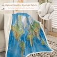 thumbnail image 7 of Sleepwish Map Sherpa Throw Blanket for Couch 3D Print Map of The World Fleece Blanket, 60x80", 7 of 7