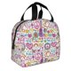 thumbnail image 2 of Fotbe Peace Love and Dove Flower Power Bolsa Térmica con Estampado y Forro de Aluminio Grueso Bolsa de Almuerzo con Bolsillo Frontal para Hombres y Mujeres, Ideal para Trabajo, Escuela, 2 of 8
