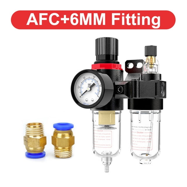 1/4 Air Compressor Oil Water Separator,Filter Regulator Trap Airbrush Pressure Reducing Valve AFC2000 ,Long Lasting