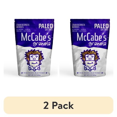 (2 pack) McCabe's Granola Cran Bedrock Berries, Grain Free, Gluten Free, Cranberry, 8 oz
