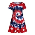 thumbnail image 4 of ibiyuan 4th of July Dresses for Girls USA Patriotic Dress American Flag A Line Dress Independence Day Outfit, 4 of 4