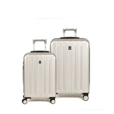 Delsey Titanium Carry-on and 25 Inch - Silver 2 Piece Set