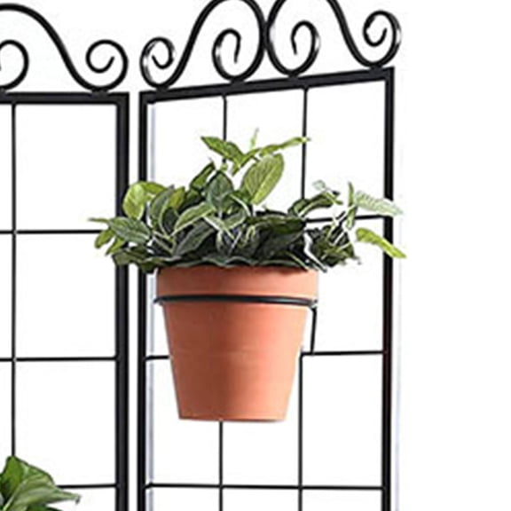 FRCOLOR 2pcs Heavy Duty Round Metal Planter Hooks for Plant Pot Hanging Wall Mount Flower Pot Holder Rings