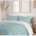 thumbnail image 6 of Ambesonne Yellow Bird Duvet Cover Sets, Rubber Duck Pattern, 2-Queen, Pale Sky Blue Mustard, 6 of 7