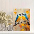 thumbnail image 2 of Qisvanset Framed Canvas Wall Art 12x16 Inch Bluejay Bird Bright Colorful Oil Painting Wall Art, 2 of 5