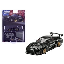 Mazda RX-7 LB-Super Silhouette #20 "Liberty Walk" Black Limited Edition 1/64 Diecast Model Car by Mini GT