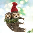 thumbnail image 2 of Sloth Ornament - Wool Sloth Mom with Baby Sloth Christmas Ornament Holiday Decoration, 2 of 3