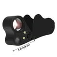 thumbnail image 3 of Loupe à Bijoux LED 30x & 60x, Métal, Lumière Intégrée, pour Inspection de Gemmes/métal, Compact, Portable avec Étui, 3 of 6
