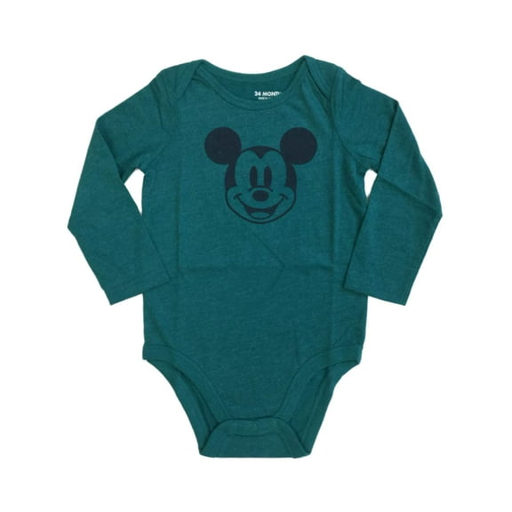 Disney Infant Boys Teal Mickey Mouse Bodysuit Shirt Creeper 24m
