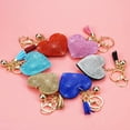 thumbnail image 3 of 6pcs Glitter Love Heart Keychain Premium Crystal Tassel Key Chain, 3 of 7
