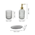 thumbnail image 2 of Unique Bargains 3 Pcs Reusable Dot Bathroom Accessories Kit Black, 2 of 4