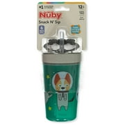Nuby Boys' Snack N Sip 9 Oz. Space Dog Cup With Straw - charcoal gray multi, one size