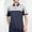 Navy, variant on YLSDY Men's Casual Short Sleeve Moisture Wicking Performance Golf Button Collared Contrast Color Patchwork Pique Shirts Tops Black XXXL