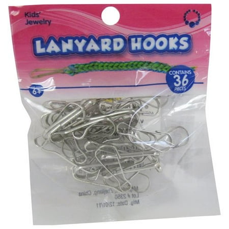 Lanyard Hooks, Silver, 36pc