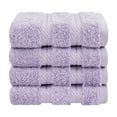 thumbnail image 2 of American Soft Linen Luxury 4 Piece Washcloth Set, 100% Cotton Turkish Washrags and Washcloths, Lilac, 2 of 5