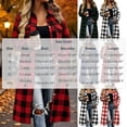 thumbnail image 3 of IUYRTFE Women's Long Plaid Button Down Shirt Jacket Casual Oversized Flannel Coat with Pockets, 3 of 8