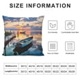 thumbnail image 5 of Fenyluxe Sunset Boats Dock Pillow Covers for Couch Sofa Indoor Outdoor Square Design Soft and Durable 1PC 20x20in, 5 of 5