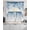 Blue, variant on Blue Eucalyptus Leaves Swag Kitchen Curtains Sets for Windows 24 Inch Length, Summer Botanical Weeping Short Window Curtain Panels Swags Valances and Tiers 3 Piece Set for Cafe/Dining Room