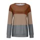 thumbnail image 3 of Gibobby Sudadera sin capucha y ocio para mujer, Tops sueltos, suéter informal, sudaderas cómodas a la moda para mujer, blusas de manga larga, camisas para mujer (Café, XXL), 3 of 4